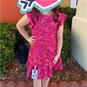 Magenta Ruffled Dress